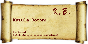 Katula Botond névjegykártya